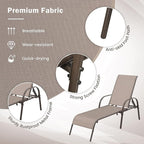 Giantex 2 Pack Patio Lounge Chair, Outdoor Chaise Lounge - Image 5