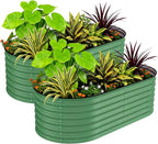 2 Pcs Raised Garden Beds Outdoor 8x2x2 ft by GarveeLife