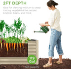 Best Choice Products 4x2x2ft Outdoor Metal Raised Garden Bed, Deep Root Box - Image 4
