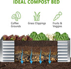 2PCS 4x2x1FT Galvanized Raised Garden Bed, Planter Raised Beds-Metal Garden Box - Image 3