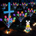 Lmtocs Solar Easter Decorations Outdoor Stake Lights, 2 Packs 16LED Solar Egg - Image 6