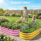 Kesfitt Raised Garden Bed, Oval Open-Bottom Design, 12-Inch Deep - Image 8