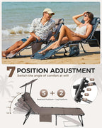 KingCamp Tanning Chair with Face Hole, Lounge Chairs Outdoor Folding Comfy - Image 6