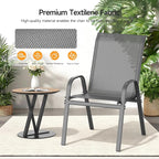 ONBRILL Patio Chairs set of 2, Easy Assembly Stackable Outdoor Dining Chairs - Image 8