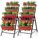 SEJOV 2 Pack Vertical Raised Garden Bed, 5 Tiers Elevated Planter Box by SEJOV