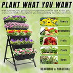 Homdox 3.74FT Vertical Garden Bed, 5 Tiers Vertical Raised Garden Planter - Image 5