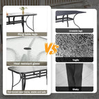 TLSUNNY Patio Outdoor Table W/ 1.69″ Umbrella Hole, Outdoor Metal Furniture - Image 6