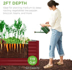 Best Choice Products 4x2x2ft Outdoor Metal Raised Garden Bed, Deep Root Box - Image 4