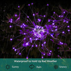 JJGoo Solar Firework Lights, 2 Pack 120 LEDs 2 Lighting Modes Solar Garden - Image 4