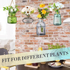 4 Pcs Stained Glass Hanging Vases Hanging Glass Planters Small Plant Terrarium - Image 7