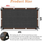 QLOFEI 4x6 FT Shade Cloth with Grommets, 90% Sun Shades Outdoor Patio Mesh Tarp - Image 2