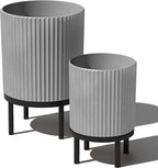 Veradek Demi Series Round Planter w/Stand by VeradekOutdoor