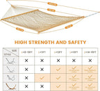 Lazy Daze Hammocks Double Rope Hammock, 2 Person Traditional Outdoor Hand Woven - Image 6