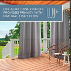 TOWN & COUNTRY BASICS Cabana Solid Heavyweight Indoor Outdoor Curtains - Image 8