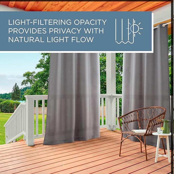 TOWN & COUNTRY BASICS Cabana Solid Heavyweight Indoor Outdoor Curtains - Image 8