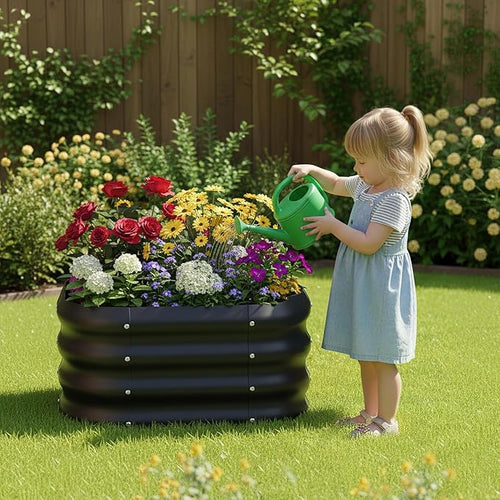 2-Pack 2x1ft Galvanized Raised Garden Bed, Outdoor Planter Bed, Metal Planter - Image 2