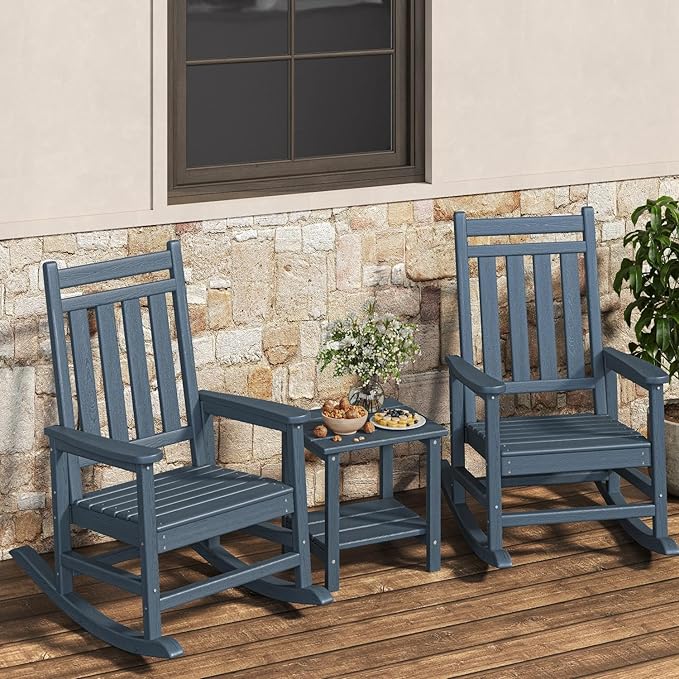 GarveeLife Poly Lumber Rocking Chair Outdoor Set of 2 by GarveeLife