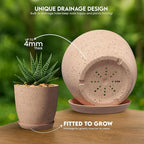 Utopia Home - Spotty Plant Pots Indoor - 7/6.6/6/5.3/4.8 Inches Flower Pots - 5 - Image 4