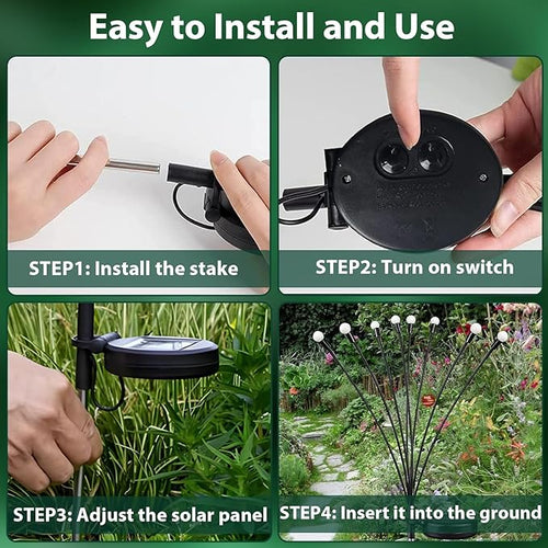 4-Pack Garden Solar Lights, 32 LED Solar Lights Outdoor - Image 2