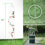 Garden Trellis for Climbing Plants, Rustproof Metal Pipe - Image 5