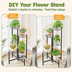 Plant Stand 5 Tier Indoor Metal Flower Shelf - Image 4
