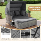 Tangkula Patio Rattan Daybed - Image 9