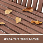 Psilvam Garden Bench, 2-Person Poly Lumber Patio Bench, All-Weather Outdoor - Image 5