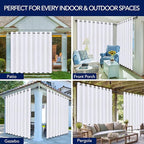 PureFit Outdoor Curtains for Patio Waterproof Weatherproof, UV Resistant - Image 5
