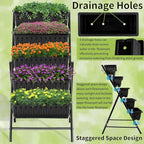 Homdox 3.74FT Vertical Garden Bed, 5 Tiers Vertical Raised Garden Planter - Image 3