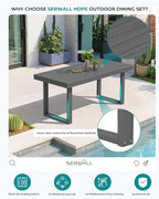 SERWALL HDPE Outdoor Dining Set - Image 3