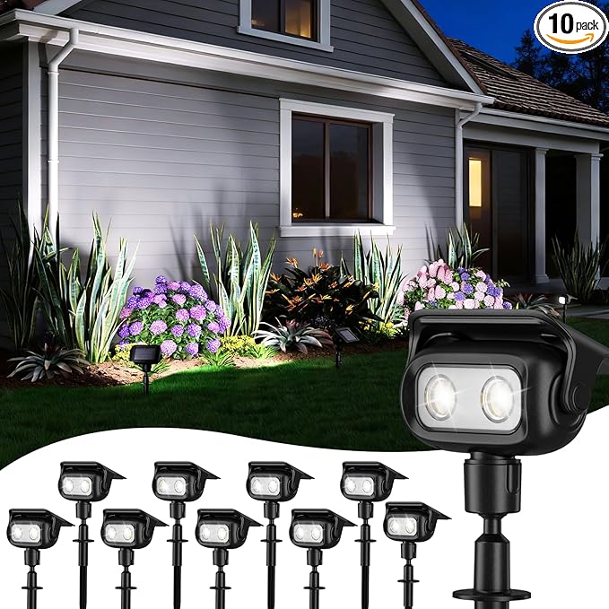 ROSHWEY Solar Landscape Spot Lights, Spotlights Outdoor Waterproof, by ROSHWEY