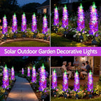 Solar Garden Lights, Solar Purple Delphinium Flowers Lights 4 Pack 80 LEDs - Image 7