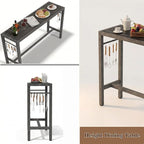 Outdoor Patio Bar Table, Metal Pub Height Bistro Deske - Image 5