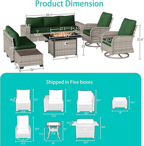 10-Piece Outdoor Patio Furniture Set - Image 2