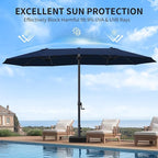 OLILAWN Patio Table Umbrella, 15ft Large Deck Umbrella - Image 4