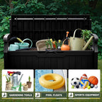 Flamaker 80 Gallon Storage Bench Outdoor Indoor, Durable All-Weather Seating - Image 5