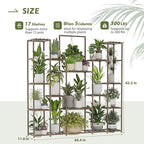 Bamworld Plant Stand with Grow Lights Large Plant Shelf Indoor Hanging Plants - Image 5