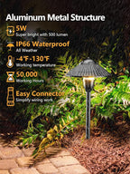 ZUCKEO LED Landscape Lighting Low Voltage Pathway Lights 12V 24V Landscape - Image 2