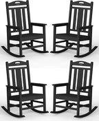 Ciokea Oversized Outdoor Rocking Chairs Set of 4, 380lbs Heavy-Duty Large Patio by CIOKEA