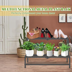 2 Tier Plant Stand Indoor Outdoor, Heavy Duty Metal Tall Plant Shelf - Image 8