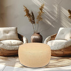 Woven Inflatable Ottoman, Fade-Resistant D31”x H14” Outdoor Indoor Pouf Patio - Image 5