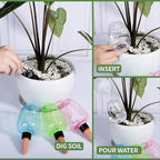 8 Pcs Plant Watering Globes Self Watering Planter Insert Plants Top Fill Water - Image 3