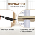 Hion Magnetic Curtain Tiebacks Black 2pcs, Curtain Tiebacks Buckles Holdbacks - Image 5