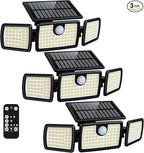 Solar Lights Outdoor, 3 Head Solar Motion Lights Outdoor by MIHANI