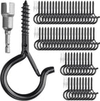 PlusRoc 60 Pack Ceiling Hooks for Hanging Plants Outdoor String Lights Heavy by PlusRoc