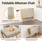 Foldable Foot Stool Ottoman, Modern Foot Rest - Image 4