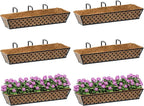 SPECILITE 30" Window Boxes Planters, Heavy Duty Metal Railing Planter Boxes by SPECILITE