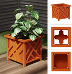 Pure Garden Lattice Design Planter Box 2-Pack – 14.75-Inch Decorative Outdoor - Image 4
