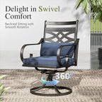 Sophia and William Swivel Outdoor Patio Dining Set - Image 3