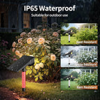 intelamp Solar Spot Lights Outdoor Waterproof, 4000mAh RGB LED Landscape Lights - Image 4